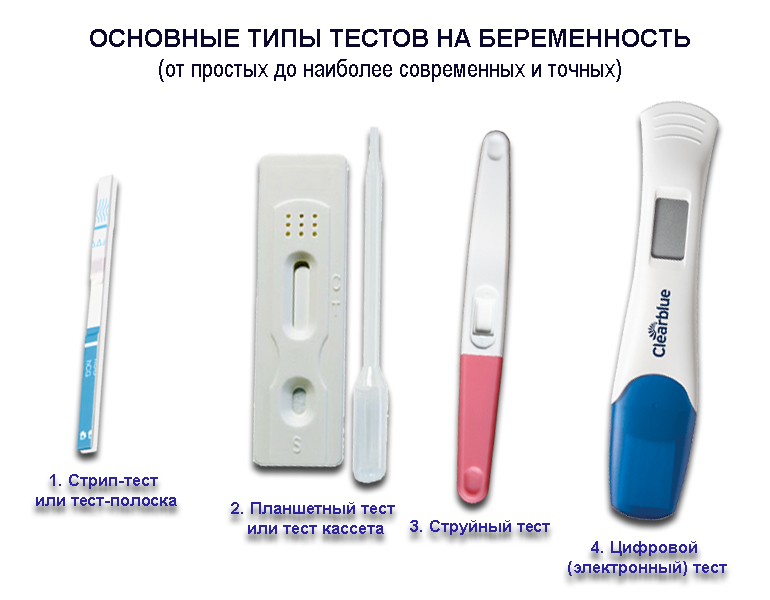 Типы тестов на беременность