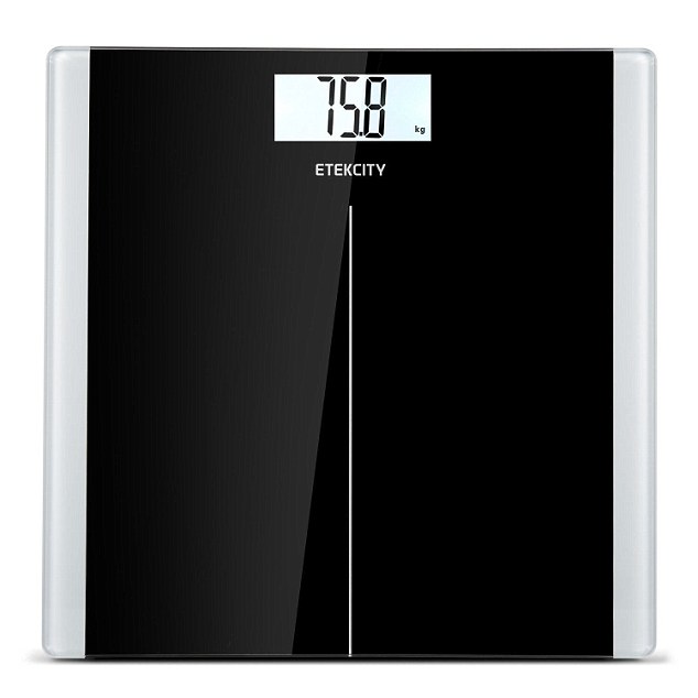 Hilary has been using her Etekcity High Precision Digital scale (pictured) for about 5 months. She saw a discrepancy of up to five pounds between professional and home models
