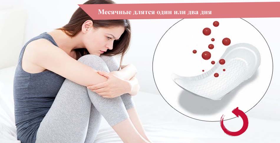 Месячные длятся один или два дня